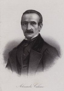 Alexandre Calame, schweizisk landskapsmålare (gravyr) av Swiss School