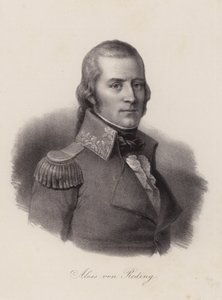 Alois von Reding, schweizisk militärofficer, revolutionär och politiker (gravyr) av Swiss School
