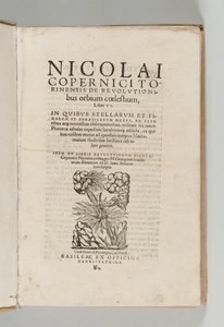 The revolutions of the heavenly worlds av Nicolaus Copernicus (1473-1543) med De libris revolutionum Nicolai Copernici Narratio prima av Georg Johann Rheticus (1514-74), Basel: Heinrich Petri av Swiss School