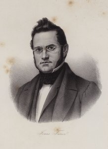 Dr Jonas Furrer, schweizisk politiker (gravyr) av Swiss School