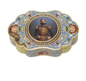 Guldlåda med emaljerat porträtt av vicekung Abbas I av Egypten, ca 1820 (guld, emalj och diamanter) av Swiss School