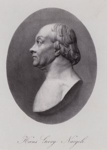 Hans Georg Nageli, schweizisk kompositör och förläggare (gravyr) av Swiss School