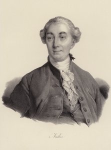 Jacques Necker, schweizisk bankir (gravyr) av Swiss School