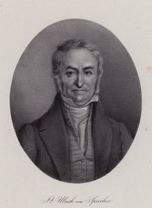 Jakob Ulrich Sprecher von Bernegg, schweizisk politiker (gravyr) av Swiss School