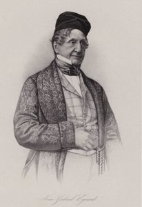 Jean-Gabriel Eynard, schweizisk bankir (gravyr) av Swiss School