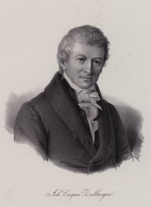 Johann Caspar Zellweger, schweizisk textilentreprenör och filantrop (gravyr) av Swiss School