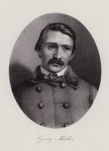 Johann Georg Mueller, schweizisk arkitekt och målare (gravyr) av Swiss School