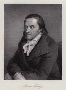 Johann Heinrich Pestalozzi, schweizisk pedagogisk reformator (gravyr) av Swiss School