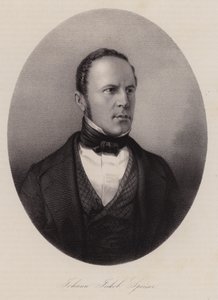 Johann Jakob Speiser, schweizisk textilhandlare, bankir och politiker (gravyr) av Swiss School