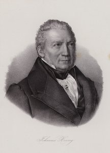 Johannes Herzog Von Effingen, schweizisk politiker och entreprenör (gravyr) av Swiss School