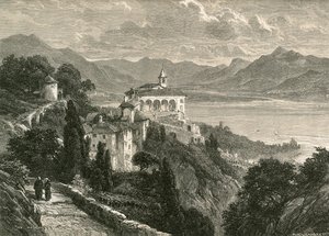 Madonna Del Sassos pilgrimskyrka, nära Locarno av Swiss School