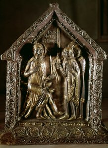 Reliquiekista för S:t Sigismunds söner, 1100-1300-tal (guld och silver) av Swiss School