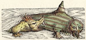 Havsdjur, illustration från "Historiae Animalium" av Conrad Gesner av Swiss School
