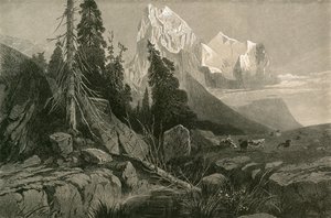 Wellhorn och Wetterhorn av Swiss School