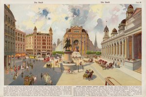 Staden (chromolitho) av Swiss School