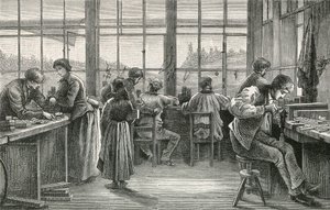 Urmakarverkstad på La Chaux de Fonds av Swiss School