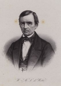 Wilhelm Martin Leberecht de Wette, tyskfödd schweizisk teolog och bibelforskare (gravyr) av Swiss School