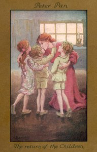 Peter Pan: Barnens återkomst (färglitografi) av Sybil Barham