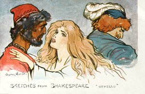 Skisser ur Shakespeare (färglitografi) av Sydney Carter
