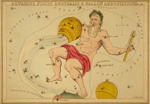Vattumannen, Piscis Australis & Ballon Aerostatique, Illustration från 