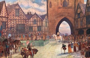 Besök av kung James I i Chester, 1617 e.Kr av Sydney Herbert