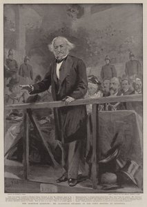 Ar Aremenian Question, Mr Gladstone talar vid stadsmötet i Liverpool av Sydney Prior Hall