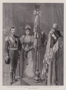 Invigning av imperiets nya fana i palatset i Moskva av Sydney Prior Hall