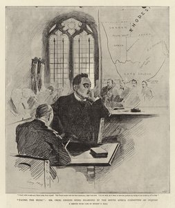 Inför musiken granskas Cecil Rhodes av den sydafrikanska undersökningskommittén av Sydney Prior Hall