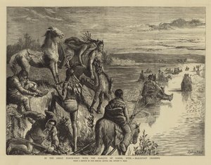 I den stora nordväst med markisen av Lorne, XVIII, Blackfoot Crossing av Sydney Prior Hall