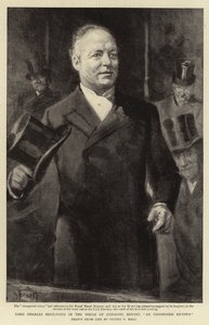 Lord Charles Beresford i House of Commons flyttar ett oväntat återvändande av Sydney Prior Hall
