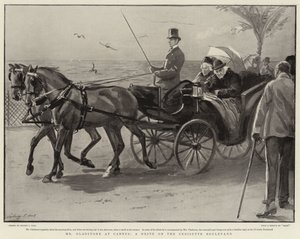 Mr Gladstone i Cannes, en biltur på Croisette Boulevard av Sydney Prior Hall