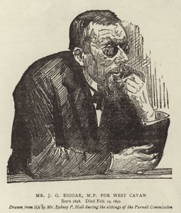 Mr J G Biggar, MP för West Cavan av Sydney Prior Hall