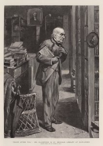 Fred efter slit, herr Gladstone i St Deiniols bibliotek i Hawarden
