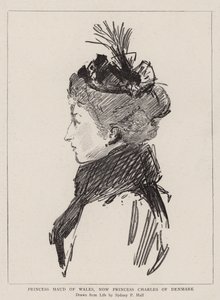 Prinsessan Maud av Wales, numera prinsessan Charles av Danmark av Sydney Prior Hall