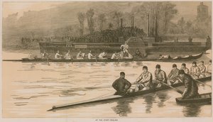 Reminiscenser av en Oxford och Cambridge Boat Race: At the Start-Peeling av Sydney Prior Hall