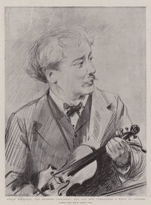 Senor Sarasate, den spanske violinisten, som just har avslutat ett besök i London. av Sydney Prior Hall