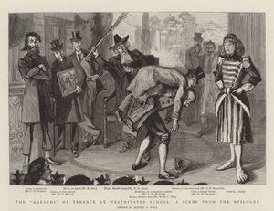 The Adelphi of Terence på Westminster School, en scen från epilogen av Sydney Prior Hall