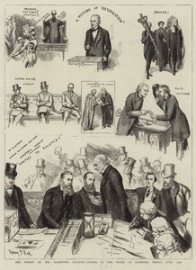 Gladstone-ministeriets nederlag, scener i underhuset, fredagen den 12 juni av Sydney Prior Hall