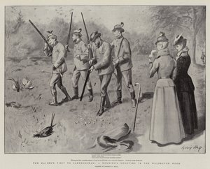 Kejsarens besök i Sandringham, en morgonskjutning i Wolferton Wood