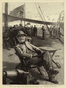 The Kiel Fetes, Mr Gladstone ombord på Tantallon Castle av Sydney Prior Hall