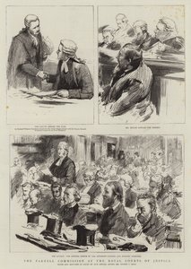 Parnell-kommissionen vid Royal Courts of Justice av Sydney Prior Hall