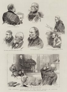 Parnellkommissionen vid Royal Courts of Justice av Sydney Prior Hall