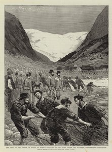 Prinsen av Wales besök i Norge, dragning av Seine under Buarbrae, Sandvenvand, Hardanger