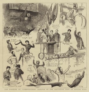 Bröllopet av kommissarie Railton från Frälsningsarmén i Exeter Hall av Sydney Prior Hall