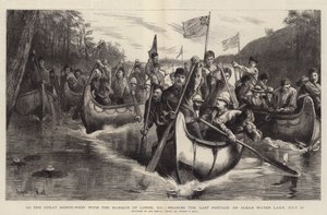 Till den stora nordväst med markisen av Lorne, XII, närmar sig den sista porten på Clear Water Lake, 28 juli