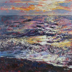 The Break of Day, 2021 (olja på duk) av Sylvia Paul