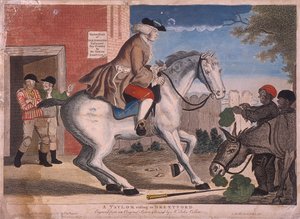 "En Taylor som rider till Brentford", 1786 av TS Stayner