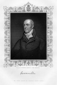 William Wyndham Grenville 1759-1834, 1:e baron Grenville, engelsk politiker, 1800-talet.