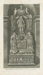 Interiör av Patshull Church - Astleys gravar: gravyr, [c 1799] (tryck)