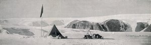 Couloir Cliffs, Granite Harbour, Visar lägret utanför Piemontes tunga, c1911, 1913